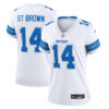 Women's Amon-Ra St. Detroit Lions White Game Stitched Jersey