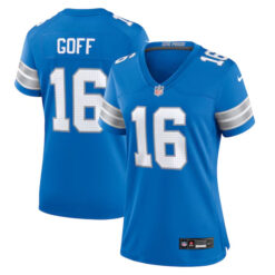 Women's Jared Goff Detroit Lions Blue Game Stitched Jersey