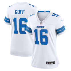 Women's Jared Goff Detroit Lions White Game Stitched Jersey