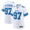 Aidan Hutchinson Detroit Lions White Game Stitched Jersey