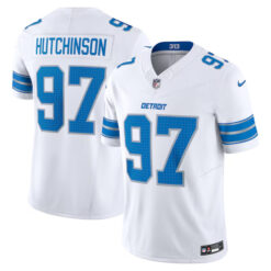 Aidan Hutchinson Detroit Lions White Vapor F.U.S.E Limited Stitched Jersey