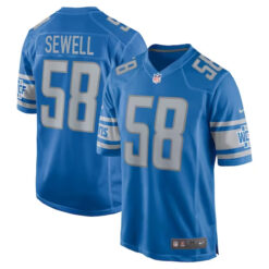 Penei Sewell Detroit Lions 2023 Blue Game Stitched Jersey