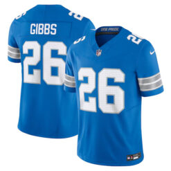 Jahmyr Gibbs Detroit Lions Blue Vapor F.U.S.E Limited Stitched Jersey