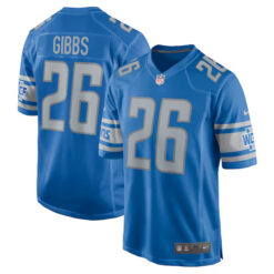 Jahmyr Gibbs Detroit Lions 2023 Blue Game Stitched Jersey