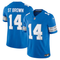 Amon-Ra St. Detroit Lions Blue Vapor F.U.S.E Limited Stitched Jersey