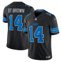Amon-Ra St. Detroit Lions Black Vapor F.U.S.E Limited Stitched Jersey