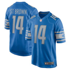 Amon-Ra St. Detroit Lions 2023 Blue Game Stitched Jersey