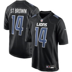 Amon-Ra St. Detroit Lions 2023 Black Game Stitched Jersey