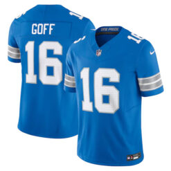 Jared Goff Detroit Lions Blue Vapor F.U.S.E Limited Stitched Jersey