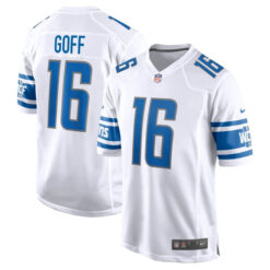 Jared Goff Detroit Lions 2023 White Game Stitched Jersey