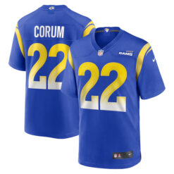 Blake Corum Los Angeles Rams Royal Game Jersey - All Stitched