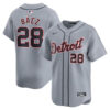 Javier Baez Detroit Tigers Gray Limited Stitched Jersey