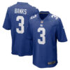 Deonte Banks New York Giants Royal Game Stitched Jersey