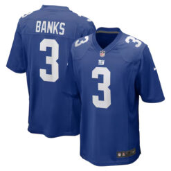 Deonte Banks New York Giants Royal Game Stitched Jersey