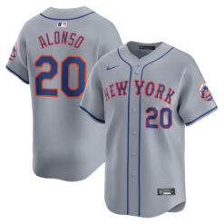 Pete Alonso New York Mets Gray Limited Jersey - All Stitched