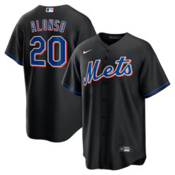 Pete Alonso New York Mets Black Jersey - All Stitched