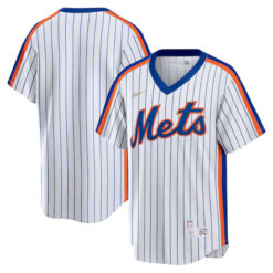New York Mets White Cooperstown Throwback Jersey - All Stitched