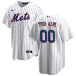 New York Mets White Home Custom Jersey - All Stitched