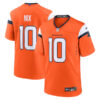 bo nix denver broncos game jersey orange stitched