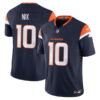 bo nix denver broncos vapor fuse limited jersey navy stitched