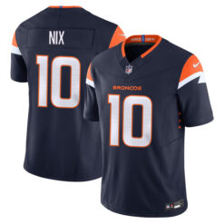 bo nix denver broncos vapor fuse limited jersey navy stitched