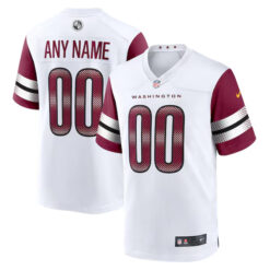 Washington Commanders White Game Stitched Custom Jersey