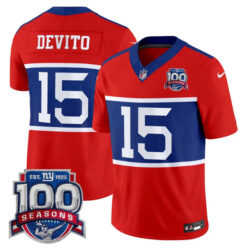 Tommy DeVito New York Giants 100th Season Stitched Jersey