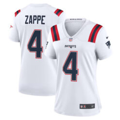 Alternative view of Bailey Zappe New England Patriots Game Stitched Jersey - White