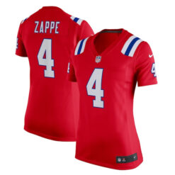 Alternative view of Bailey Zappe New England Patriots Game Stitched Jersey - Red