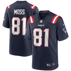 Randy Moss New England Patriots Game Stitched Jersey - Navy