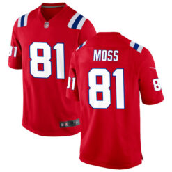 Randy Moss New England Patriots Game Stitched Jersey - Red