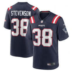 Rhamondre Stevenson New England Patriots Game Stitched Jersey - Navy