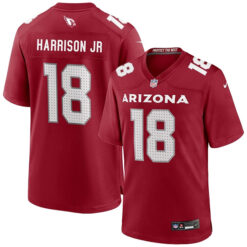 Marvin Harrison Jr. 18 Arizona Cardinals Game Stitched Jersey - Cardinal