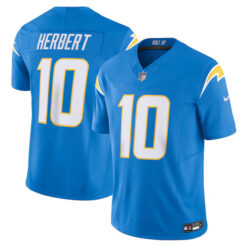 Justin Herbert Los Angeles Chargers Stitched Vapor F.U.S.E Limited Jersey - Powder Blue