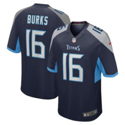 treylon burks tennessee titans navy game jersey stitched