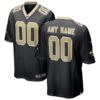 new orleans saints custom personalized jersey black stitched