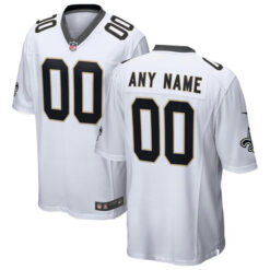 new orleans saints custom personalized jersey white stitched