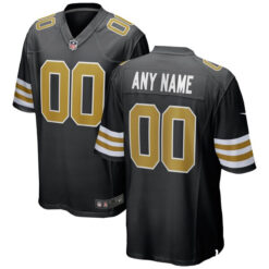 new orleans saints custom personalized jersey black stitched