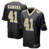 alvin kamara new orleans saints black game jersey stitched