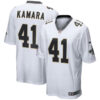 alvin kamara new orleans saints white game jersey stitched