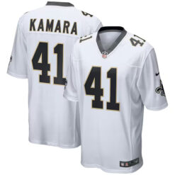 alvin kamara new orleans saints white game jersey stitched