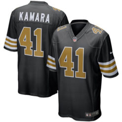 alvin kamara new orleans saints black color rush jersey stitched