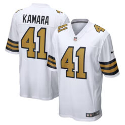 alvin kamara new orleans saints white game jersey stitched