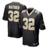 tyrann mathieu new orleans saints black game jersey stitched