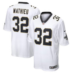 tyrann mathieu new orleans saints white game jersey stitched