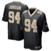cam jordan new orleans saints black game jersey stitched