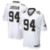 cam jordan new orleans saints white game jersey stitched