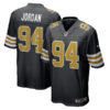 cameron jordan new orleans saints black color rush game jersey stitched