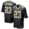 marshon lattimore new orleans saints black game jersey stitched