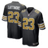 marshon lattimore new orleans saints black color rush game jersey stitched